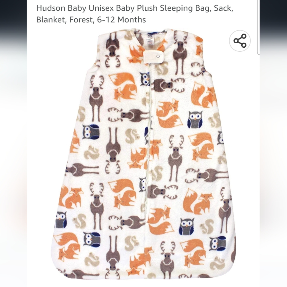 Woodland plush sleep sack